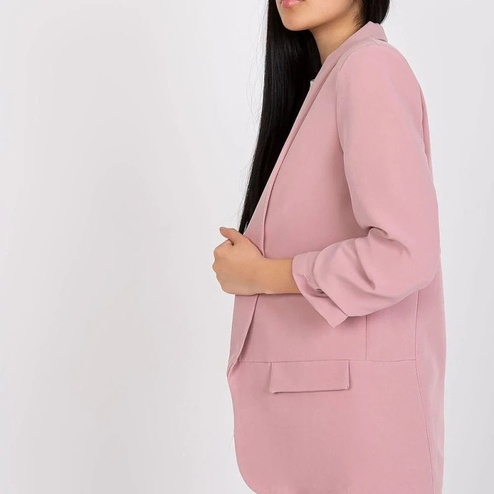 Women's Lined 3/4 Sleeve Unbuttoned Jacket