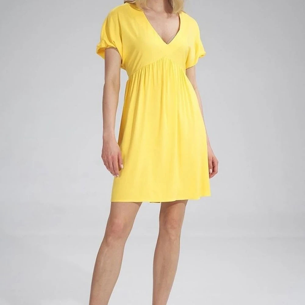Sweetheart Neckline Buffet Sleeve Dress