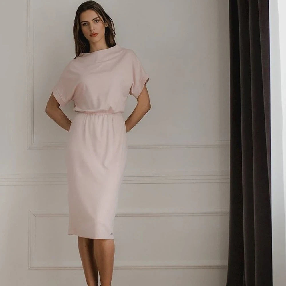 Midi Dress with Waistband