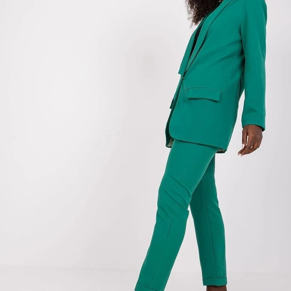 Classic Button-Front Lined Blazer