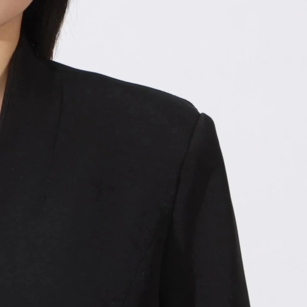 Button Front Rhinestone Blazer