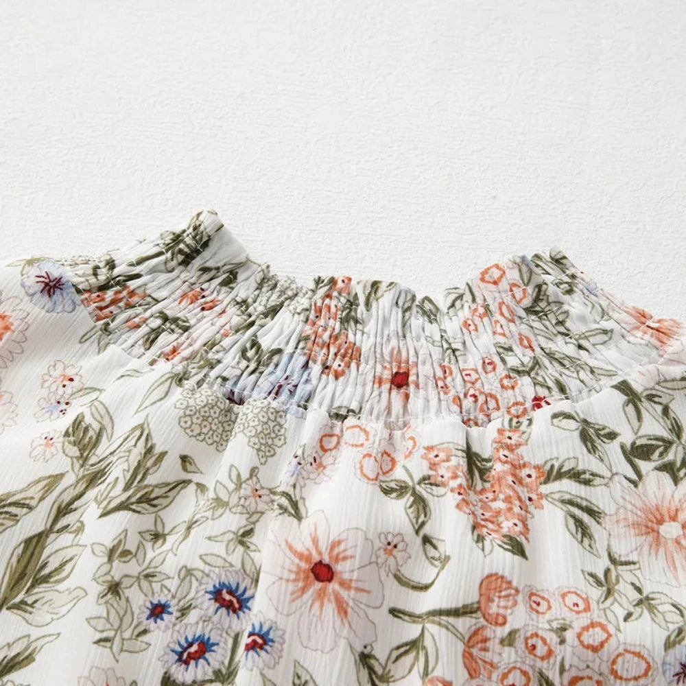 Printed Mock Neck Mini Dress