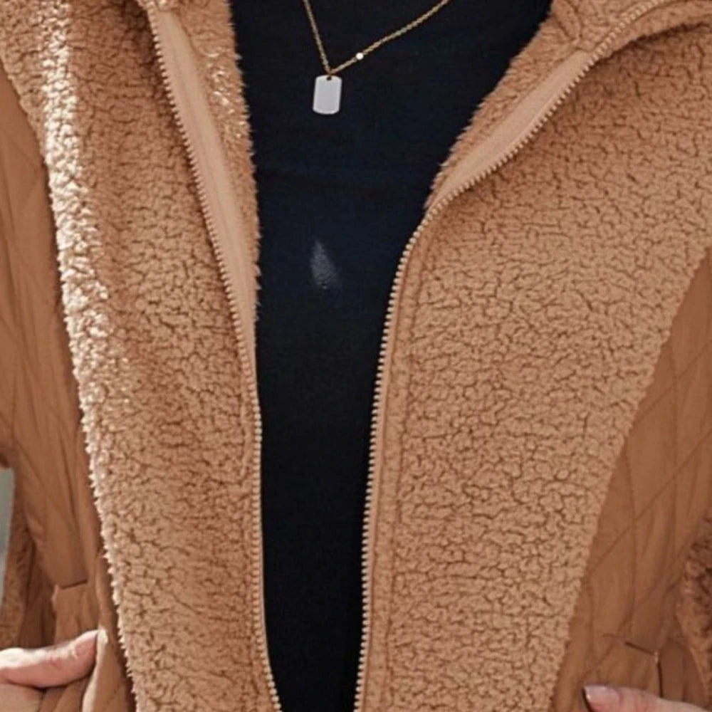 Collared Zip-Up Jacket with Pockets