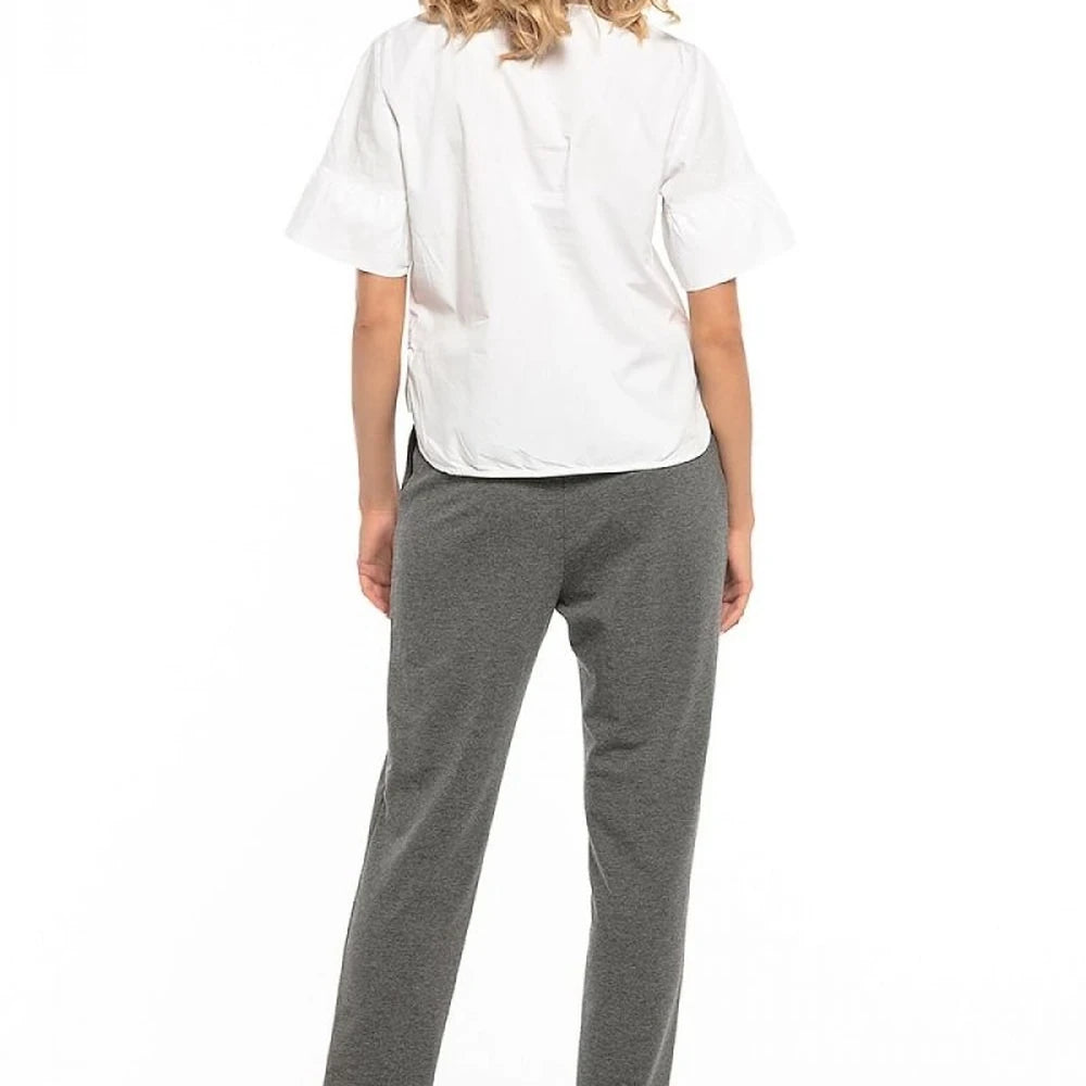 Cotton Knit Trousers with Pockets
