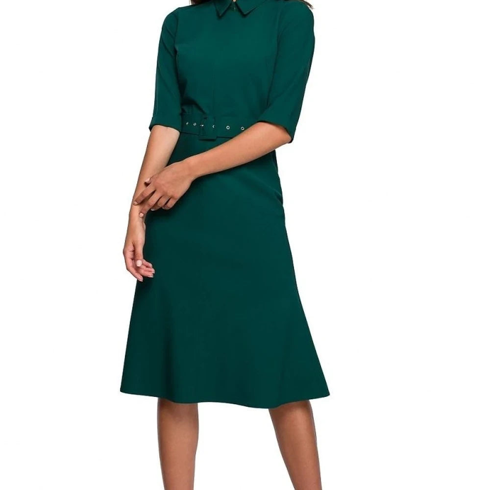 Classic Day Dress with Belt