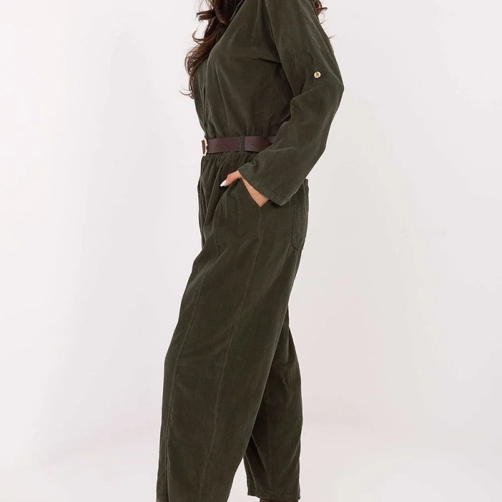 Green Wide Leg High Waist Trousers