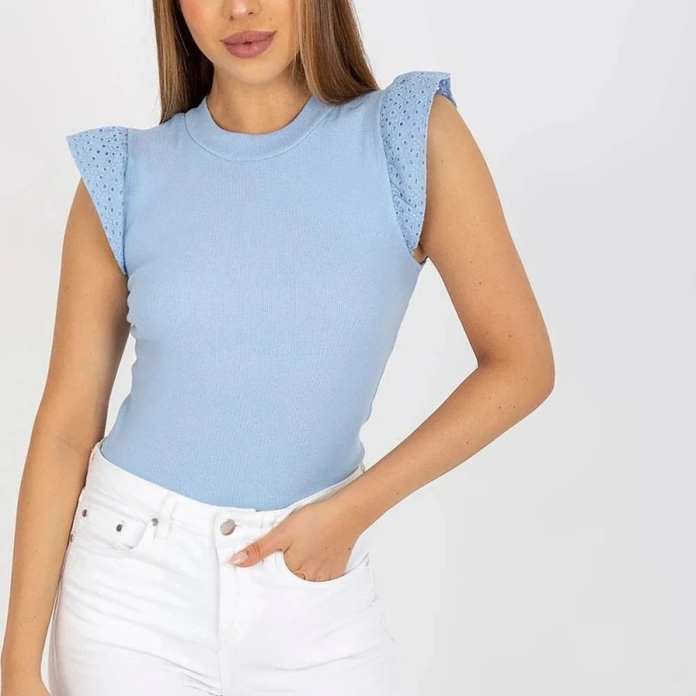 Short Sleeve Frill Blouse