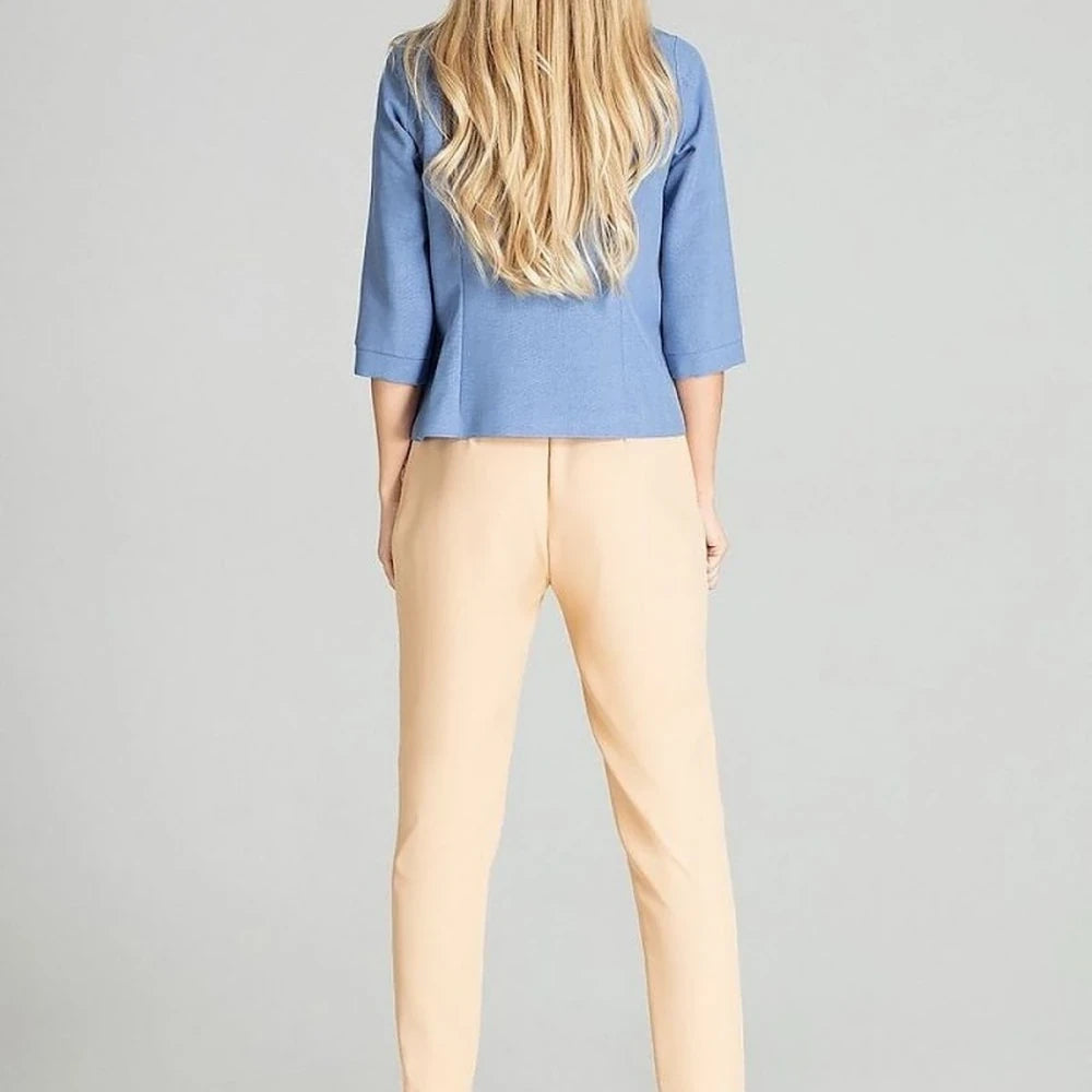 Women's 3/4 Sleeve Shirt with Cheese Neckline