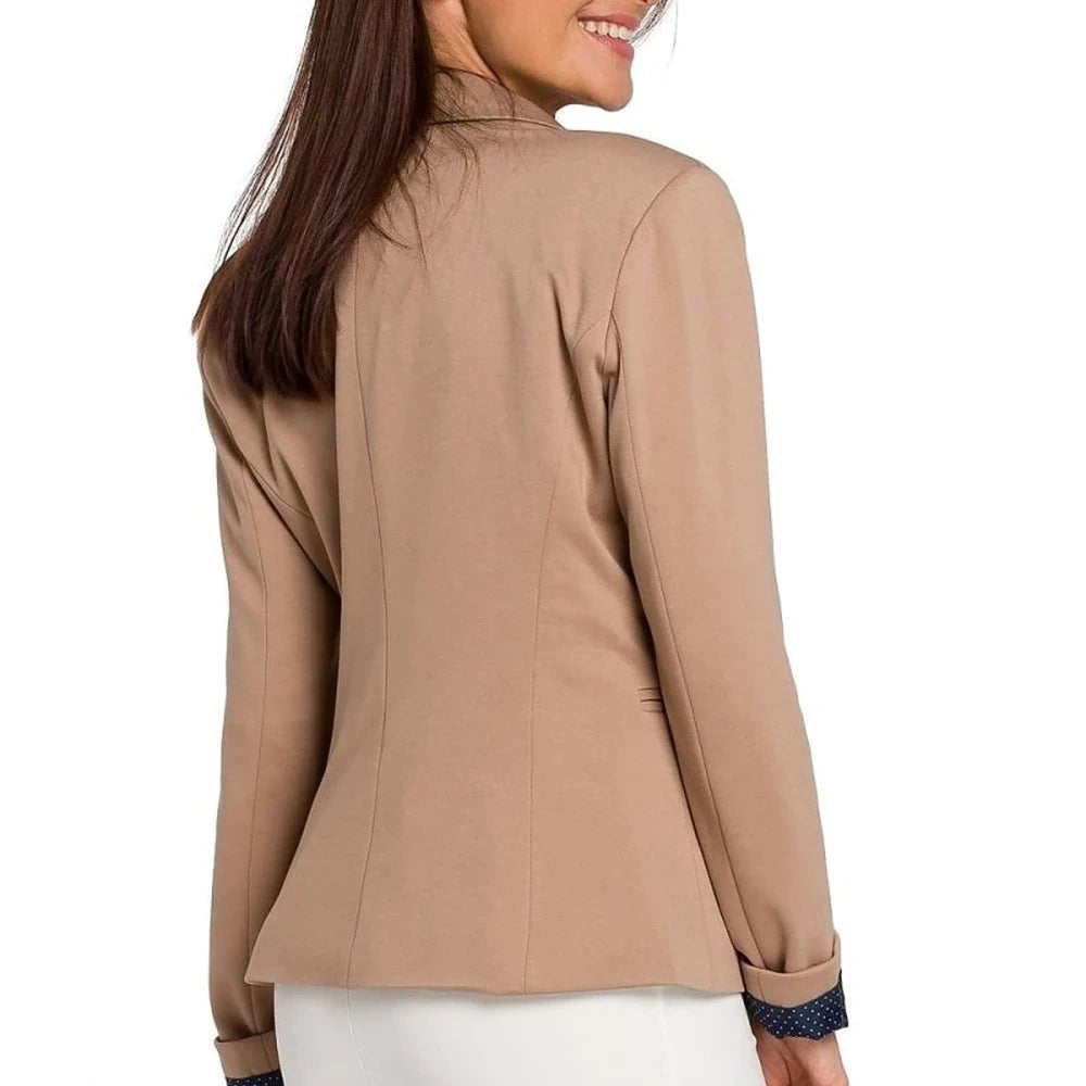 Women's Knit Blazer with Dotted Lining