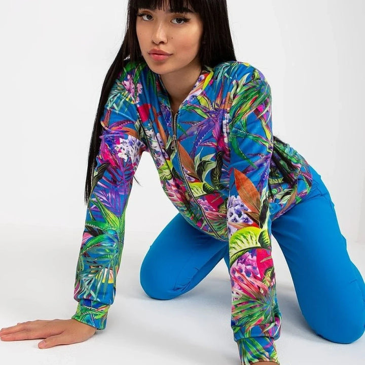 Women's Zippered Sweatshirt with Pockets