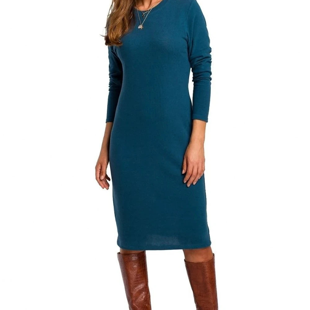 Cotton Knit Midi Dress