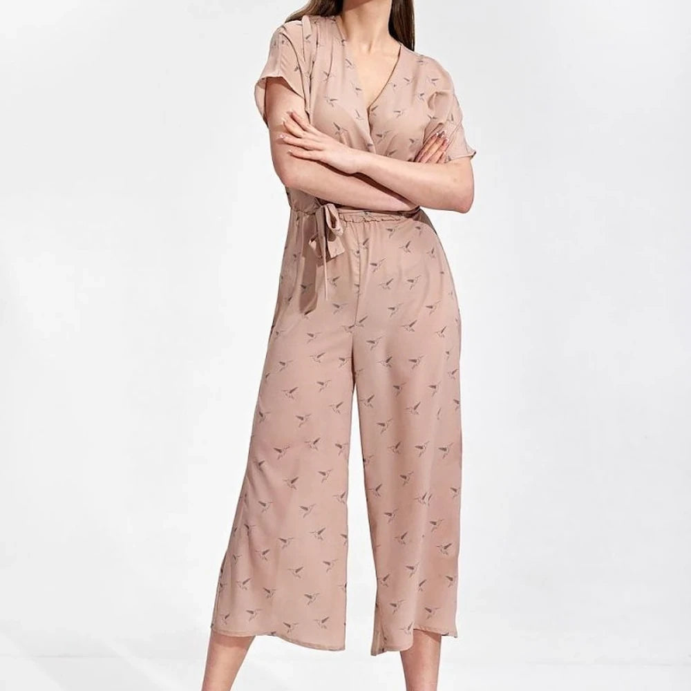 Women's Jumpsuit with Kimono Sleeves