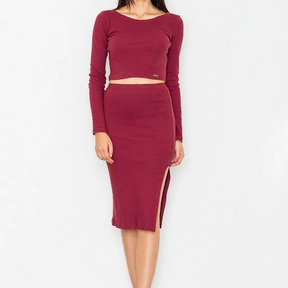 Cotton Knit Skirt Set