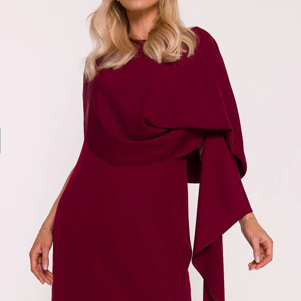 Violet Evening Dress with Cape