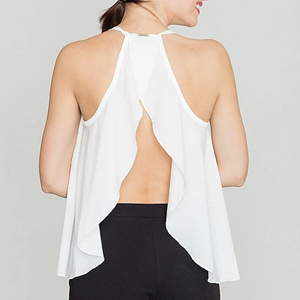 Loose Fit Backless Summer Blouse