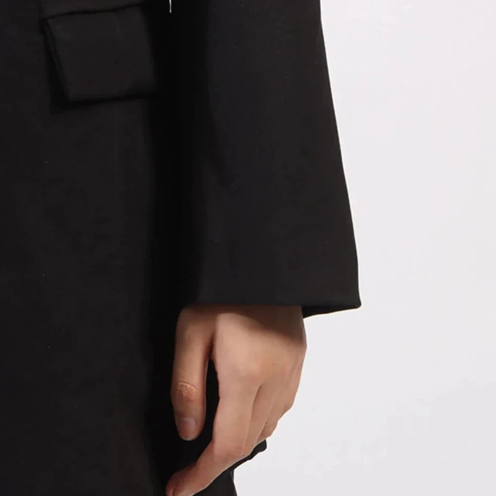 Pearl Detail Blazer with Flower Lapel