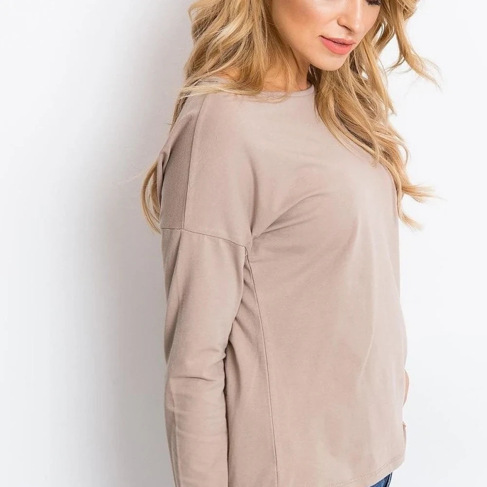 Cotton Spandex Long Sleeve Blouse