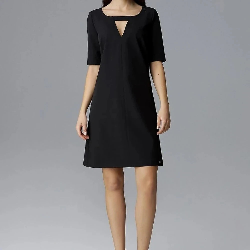 Casual Day Dress with 3/4 Sleeves