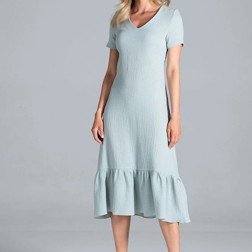 Midi Dress with Sweetheart Neckline