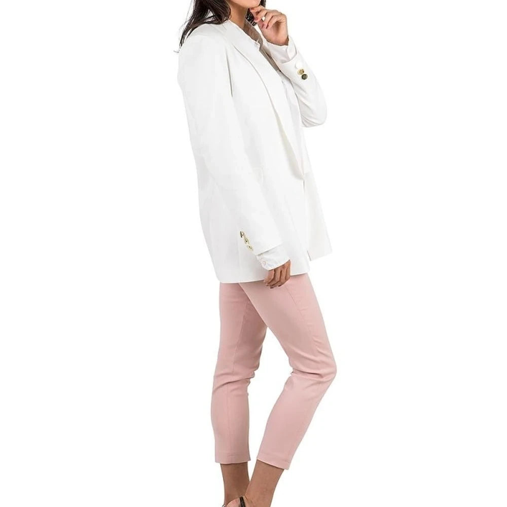 Extended Cotton Blend Jacket with Pockets