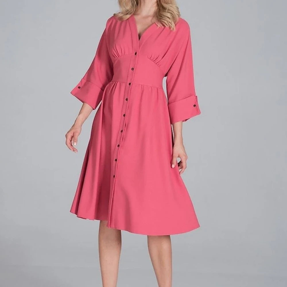 Midi Dress with Kimono Top