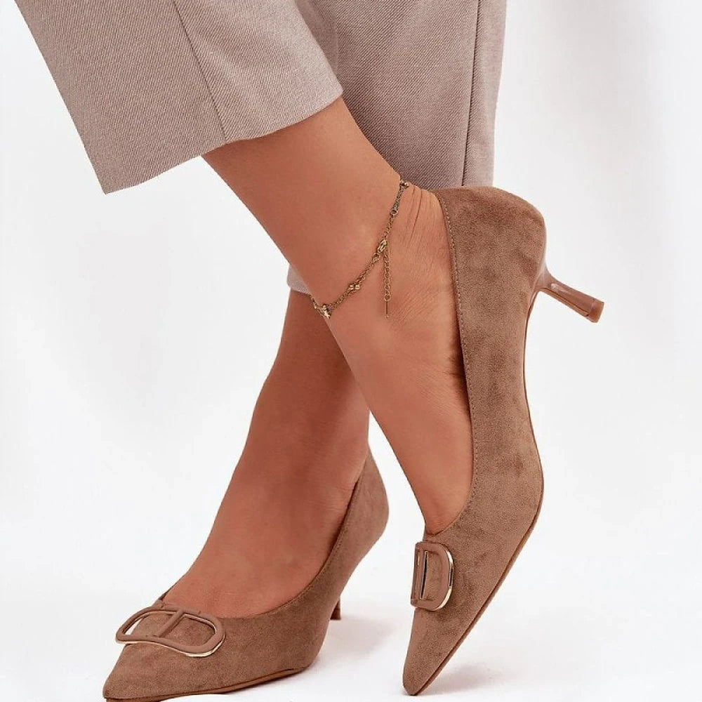 Women's Eco Suede Pointed Toe Heels