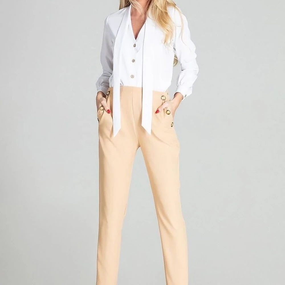 Leopard Print Long Sleeve Shirt - White