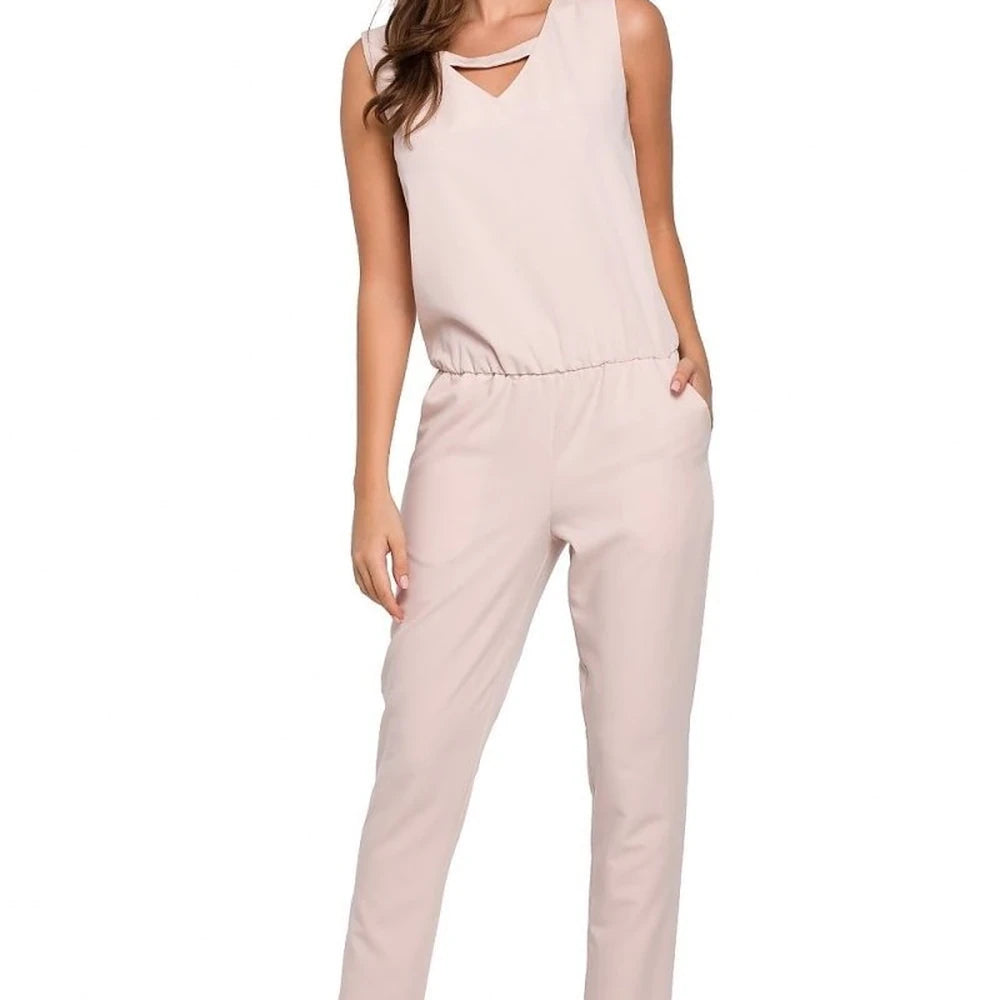 Women's Elegant Jumpsuit with Unique Neckline