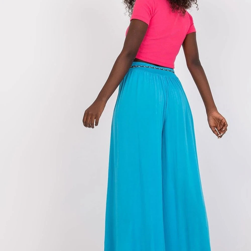 High-Waisted Wide-Leg Trousers
