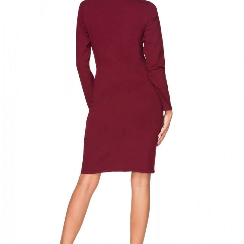 Elegant Red Envelope Neckline Dress