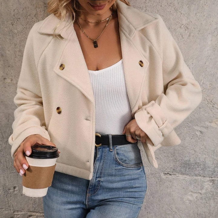 Collared Neck Long Sleeve Jacket