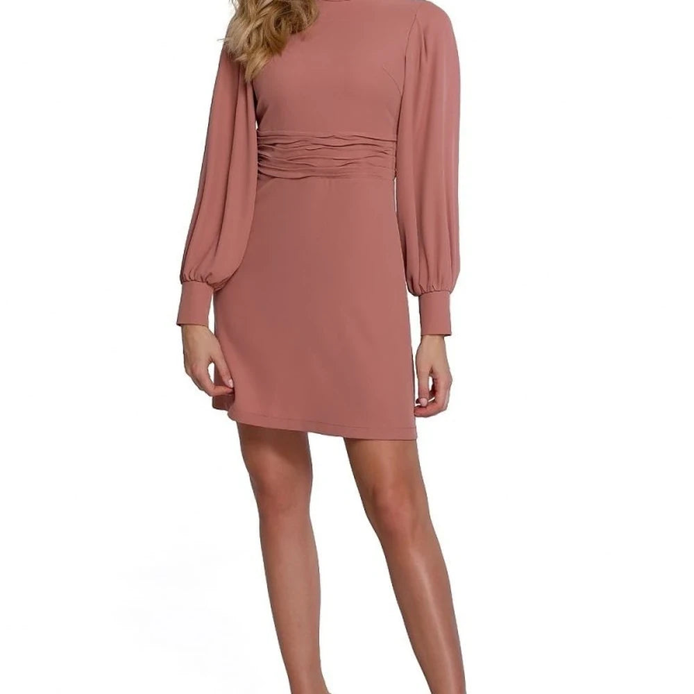Violet & Pink Day Dress with Belt