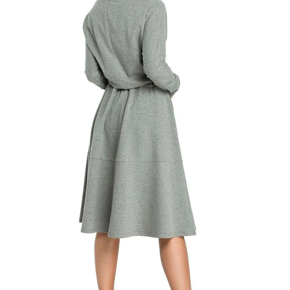 Flared Cotton Spandex Day Dress