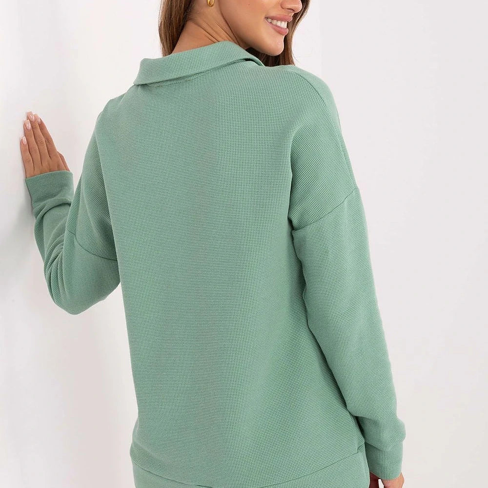 Green Cotton Elastane Polo Shirt
