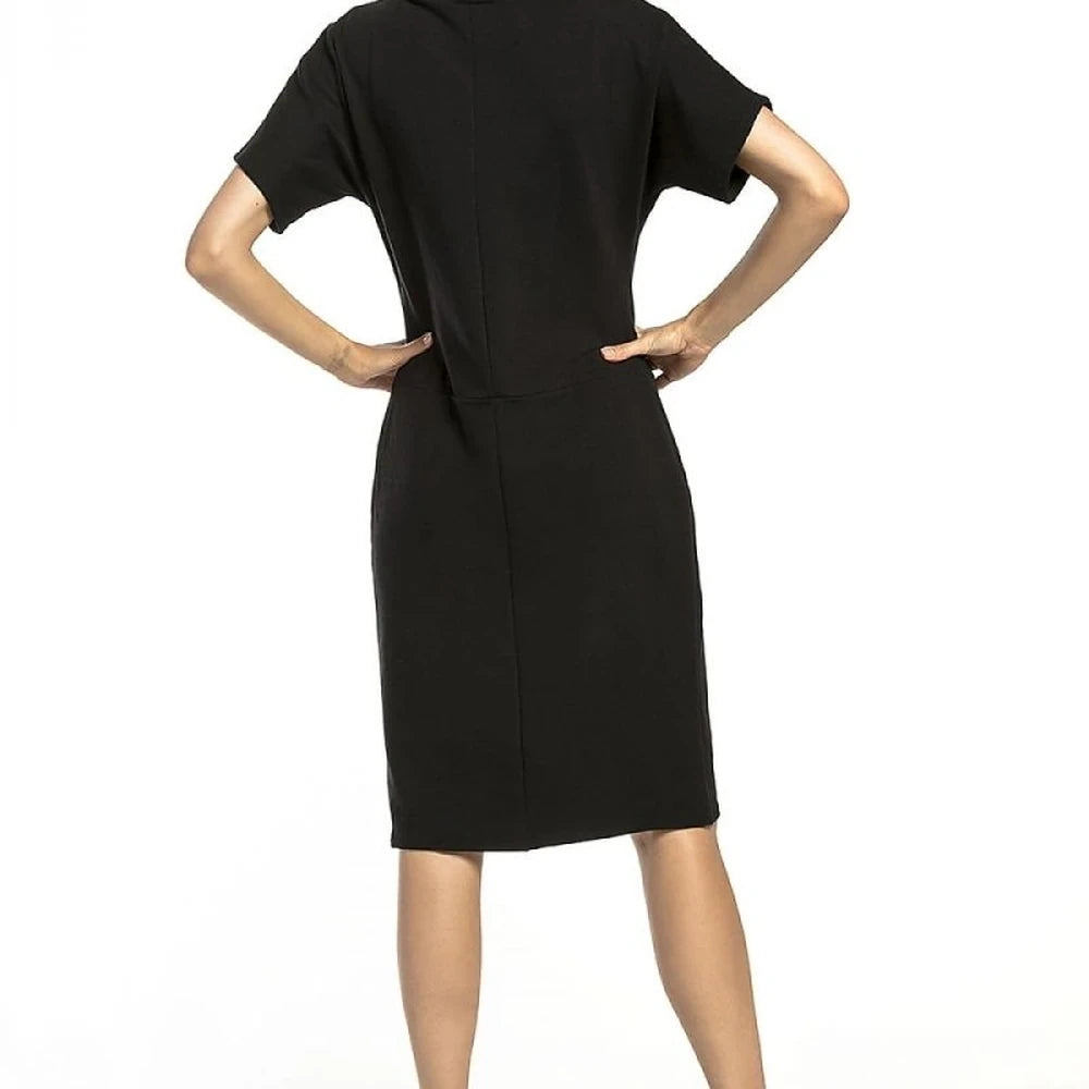 Loose Knit Turtleneck Sweatshirt Dress