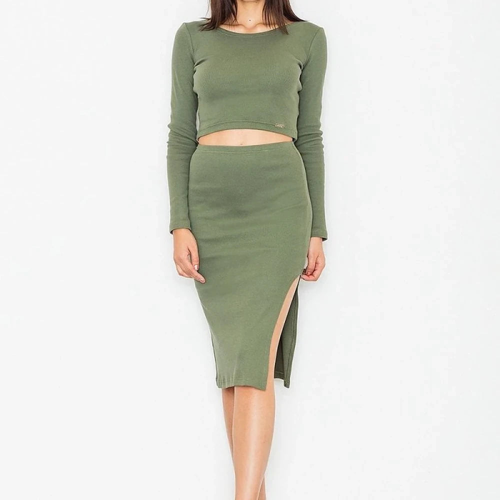 Cotton Knit Skirt Set