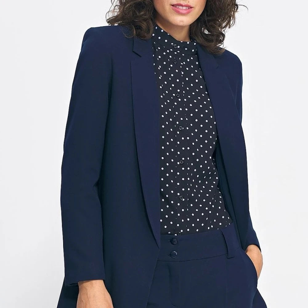 Elegant Lined Blazer Jacket