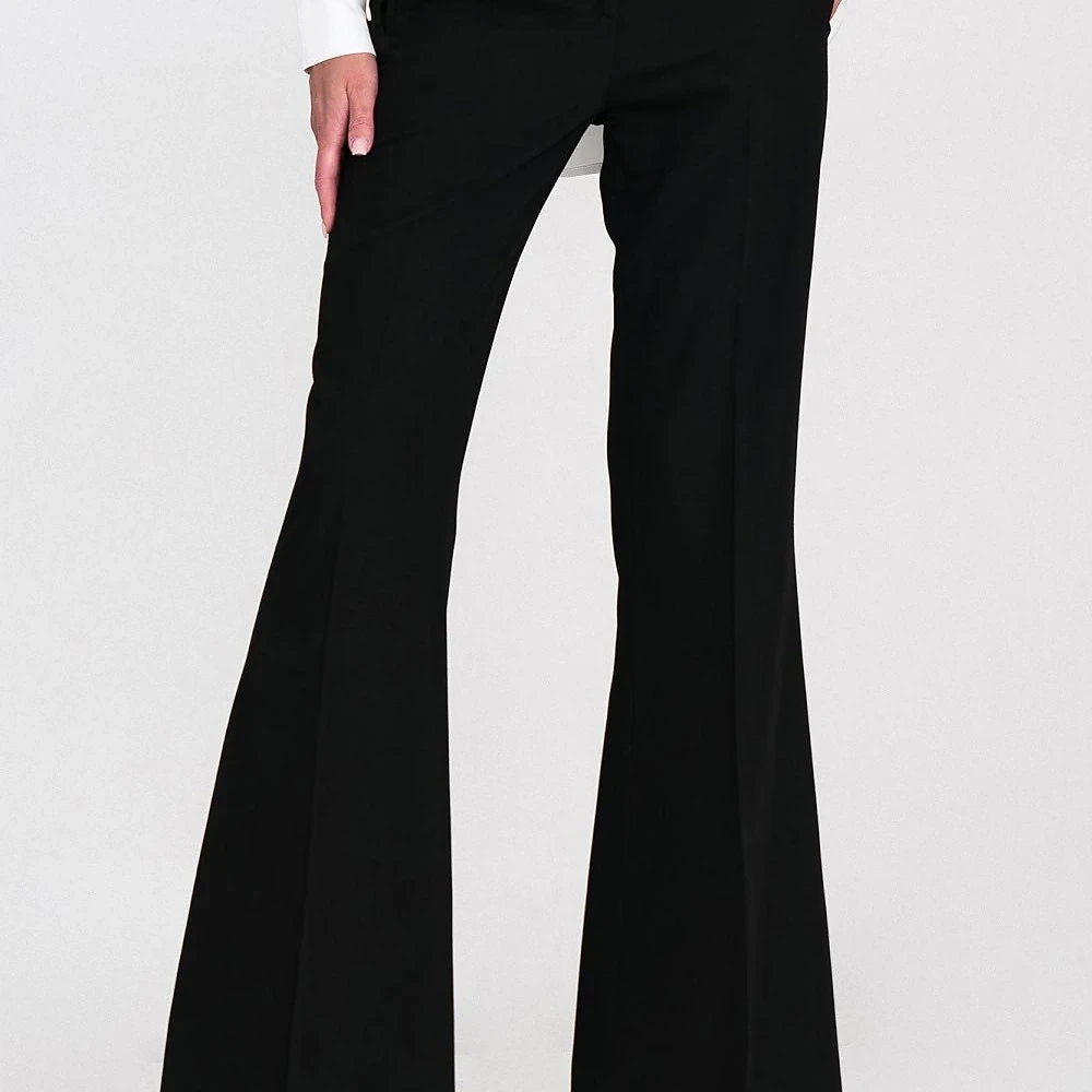 Women's Fitted Trousers with Wide Leg