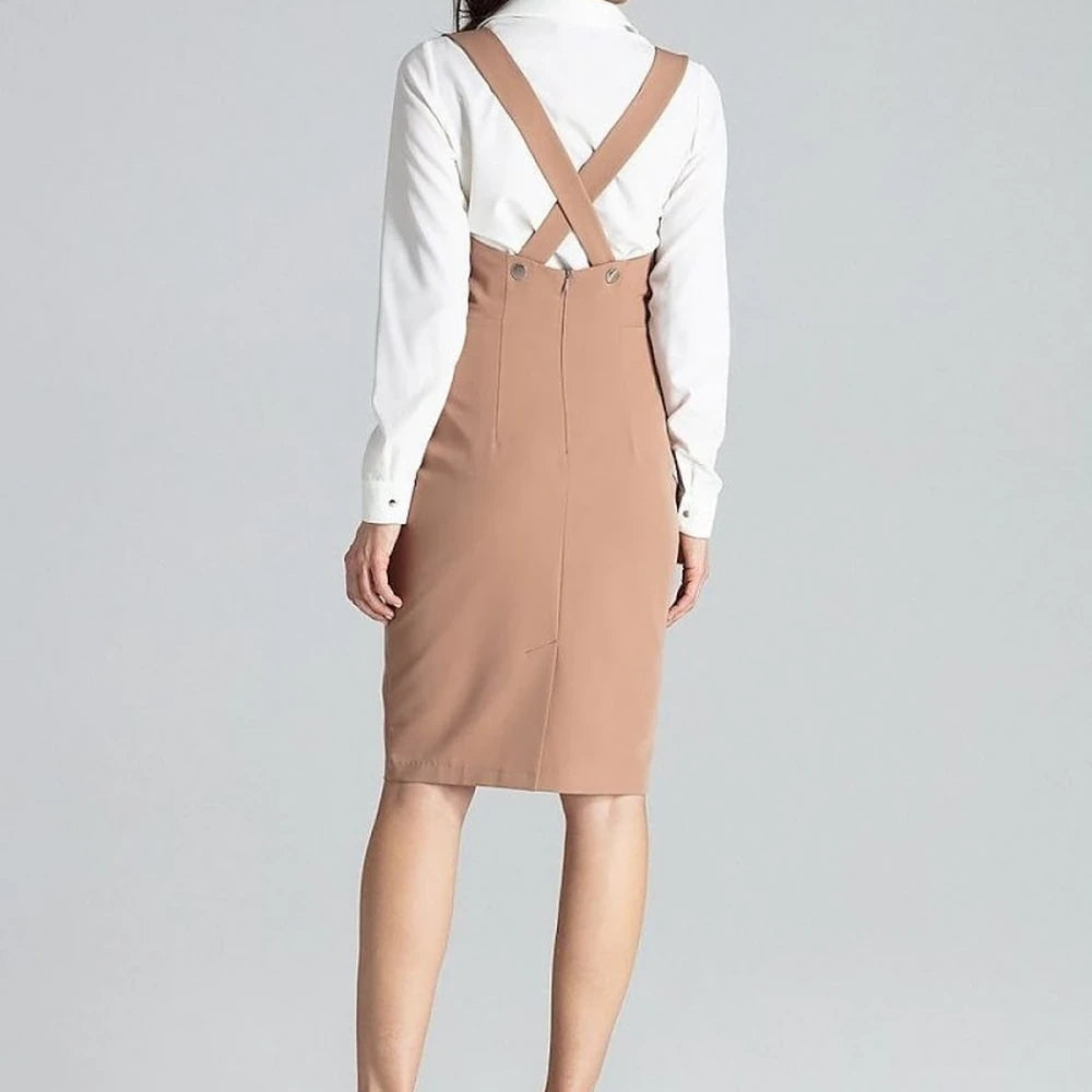 Sleeveless Midi Dress with Open Back