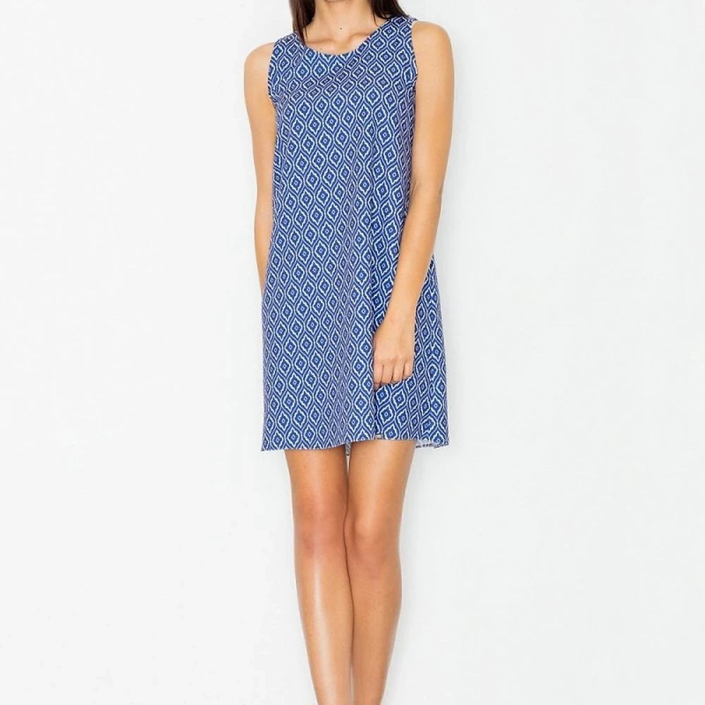 Simple Sleeveless Flared Dress for Daywear