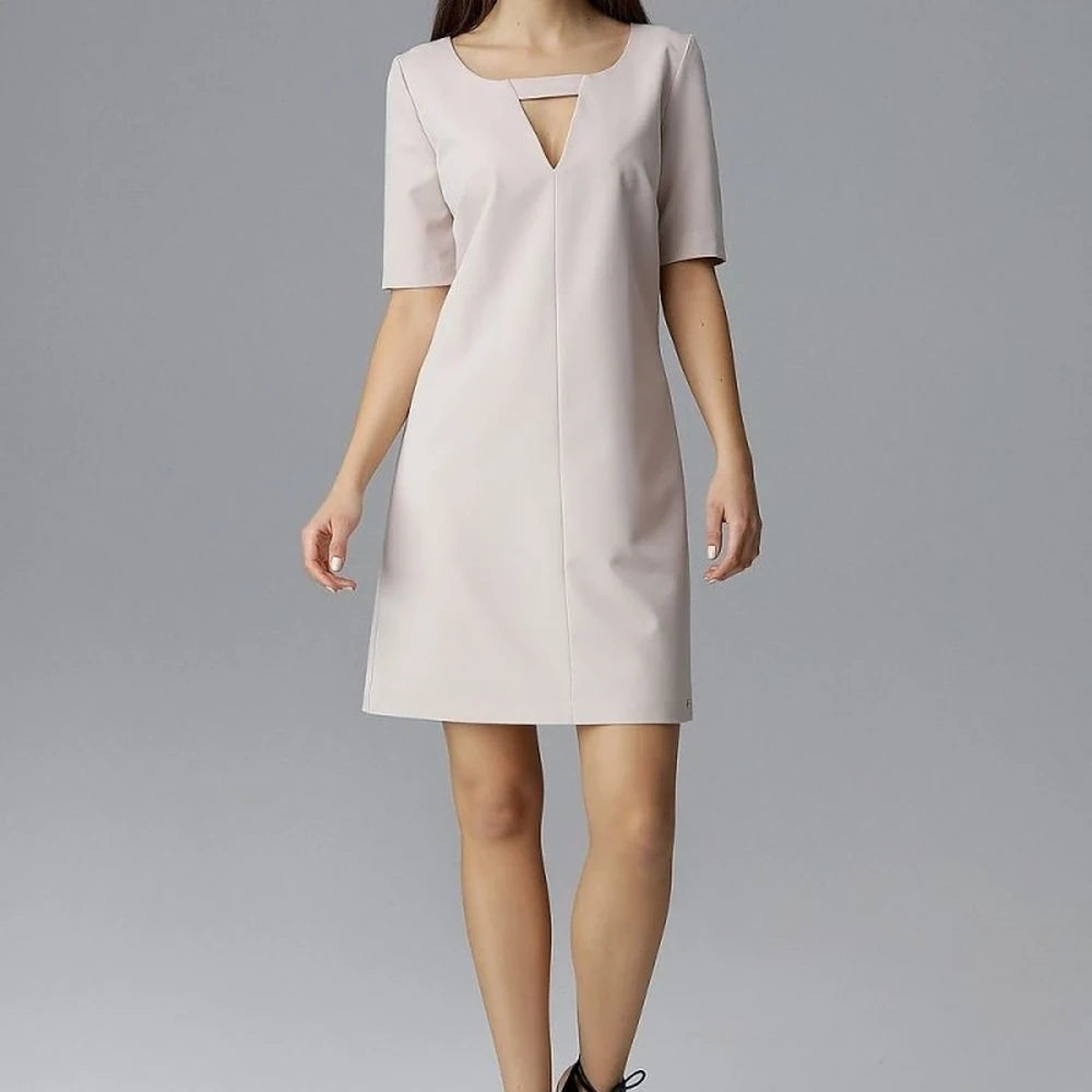Casual Day Dress with 3/4 Sleeves