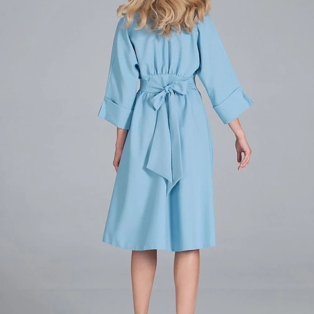 Midi Dress with Kimono Top