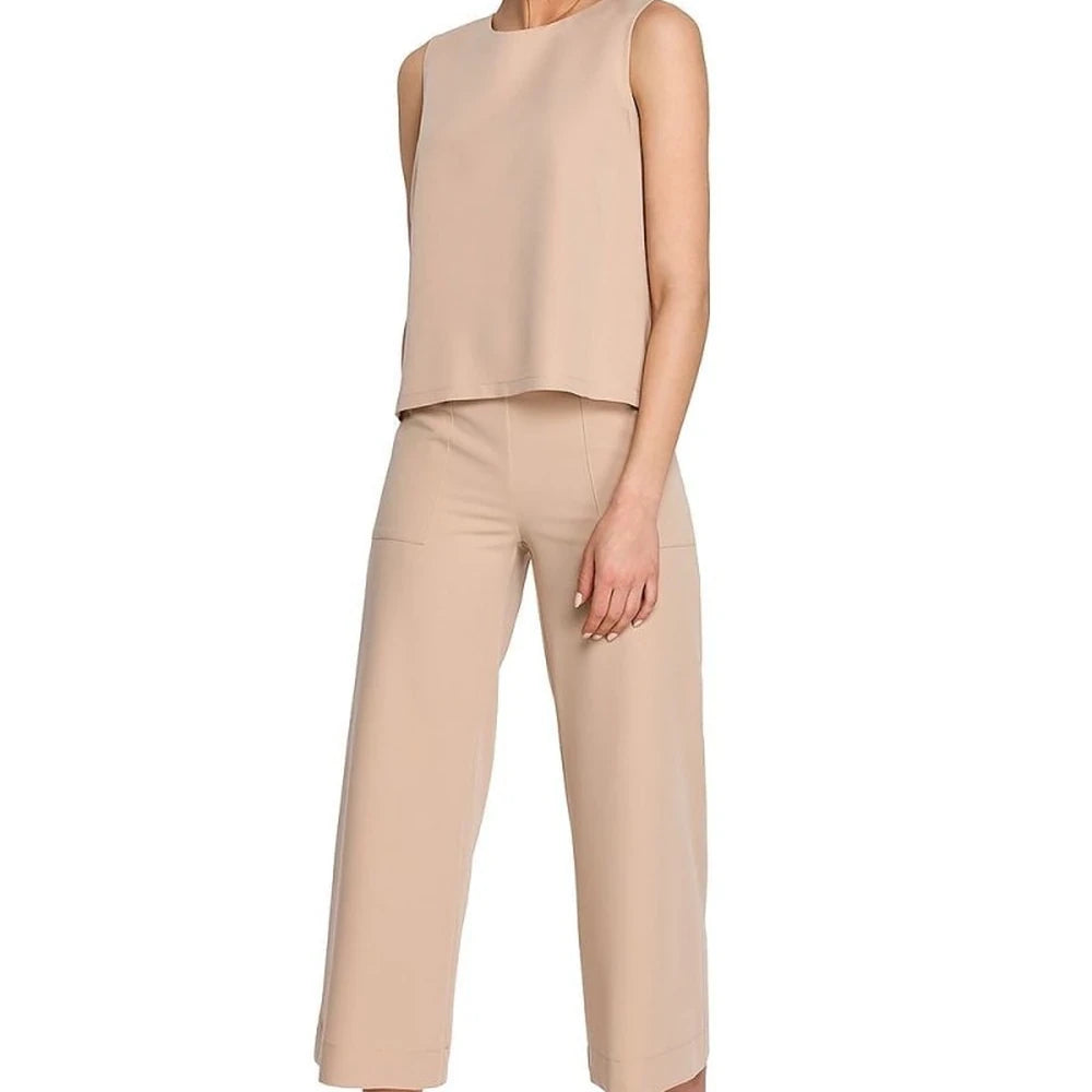 Sleeveless Trapeze Blouse