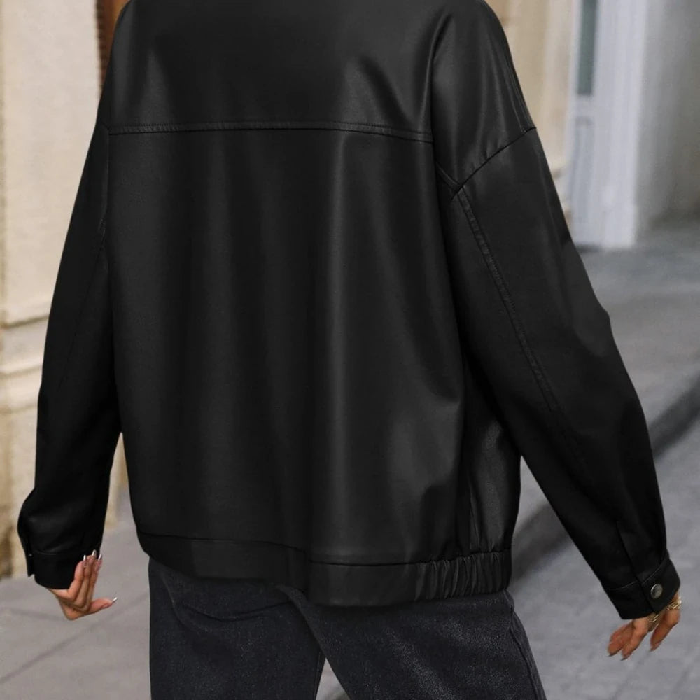 Collared Zip Up Jacket with Pockets