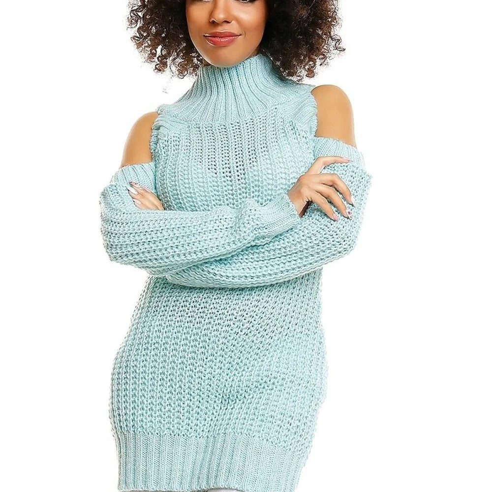 Hard-Knitted Maternity Jumper with Half-Zip