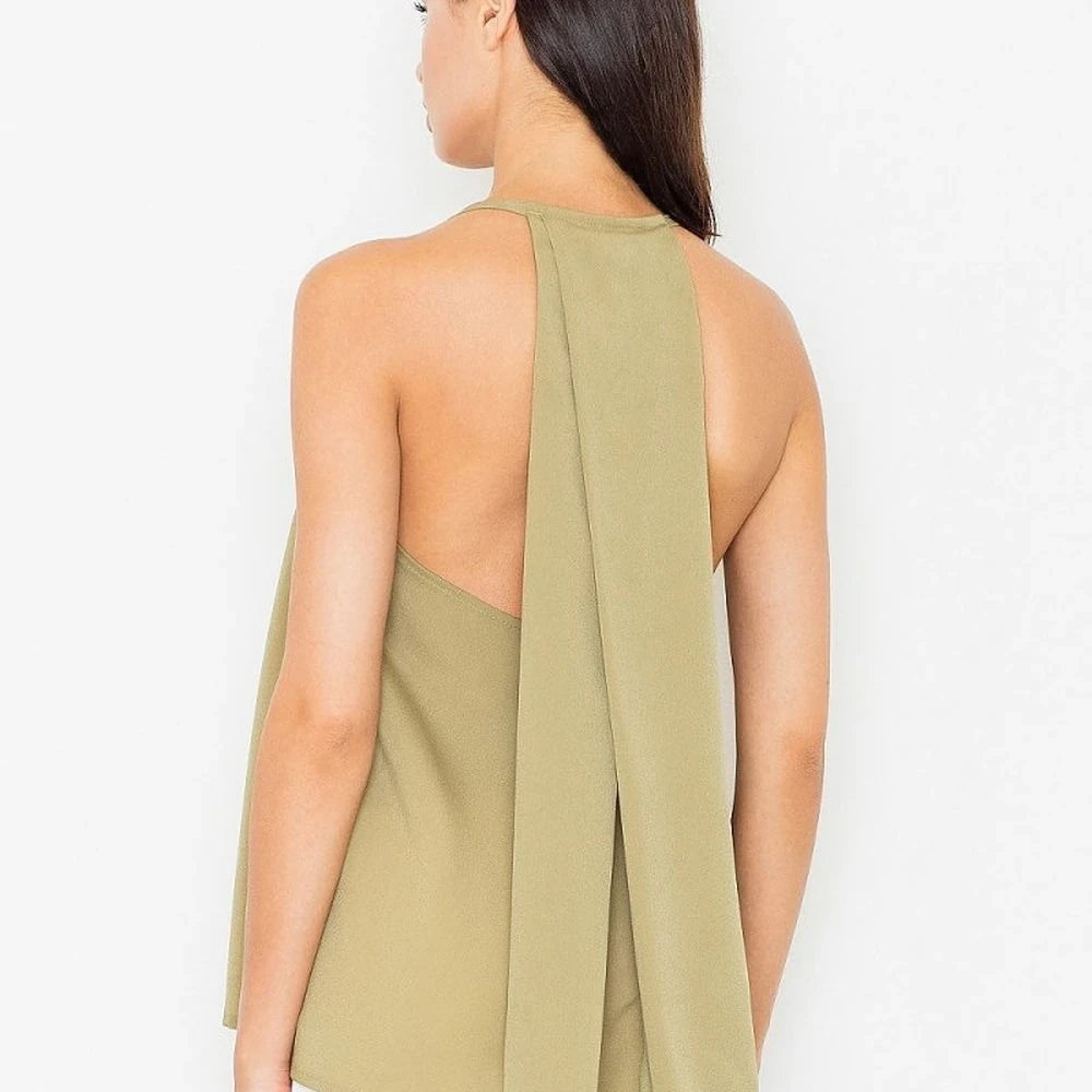 Elegant Women's Blouse with Overlap Detail
