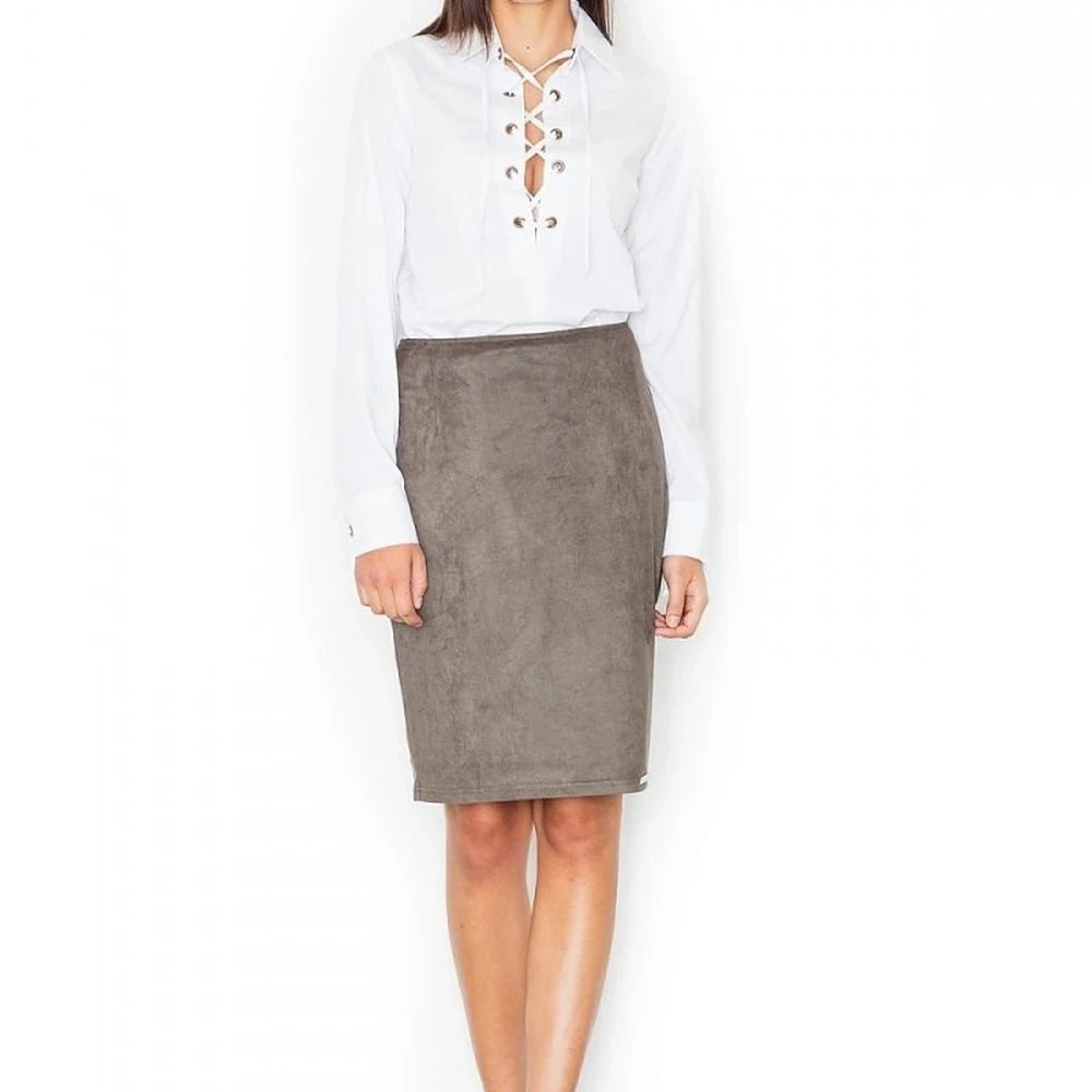 Knee-Length Green Skirt