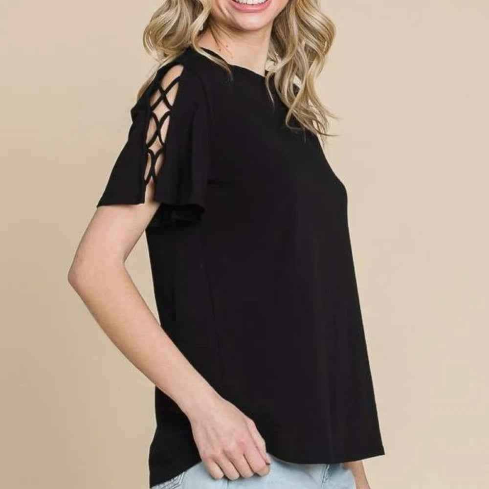Crisscross Short Sleeve T-Shirt