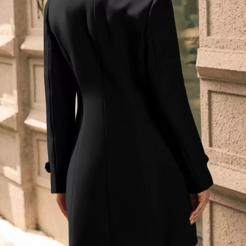 Double-Breasted Wool Blend Overcoat