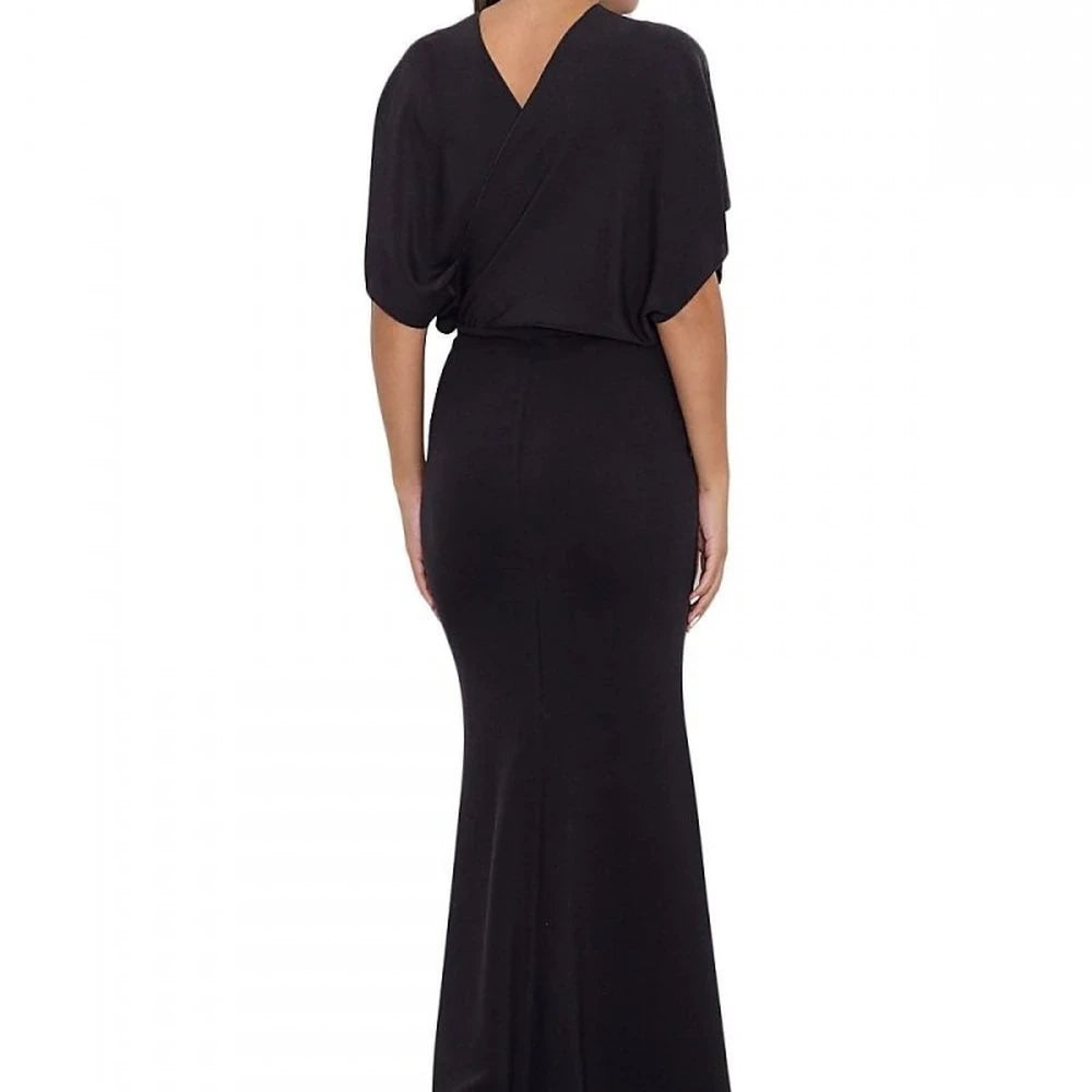 Fitted Long Dress with Transparent Top